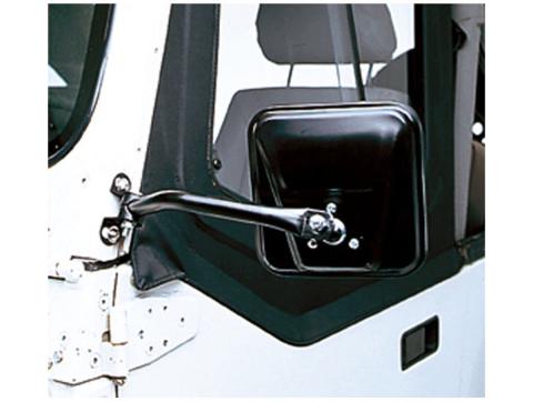 Door Mirror Kit CJ-Style Black 97-06 Jeep Wrangler TJ Rugged Ridge