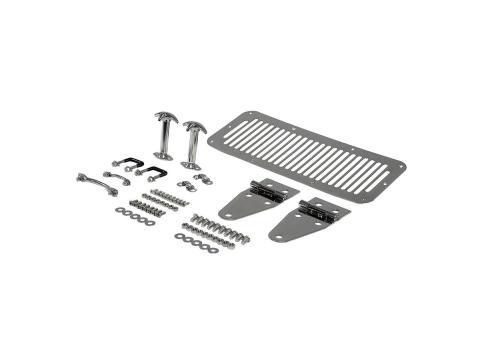 Hood Kit Stainless Steel 76-86 Jeep CJ/87-95 Jeep Wrangler Rugged Ridge