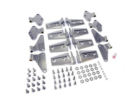 Door Hinge Kit Stainless Steel 07-18 Jeep Wrangler JKU Rugged Ridge