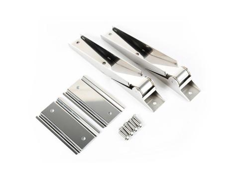 Tailgate Hinge Kit Stainless Steel 97-06 Jeep Wrangler TJ Rugged Ridge