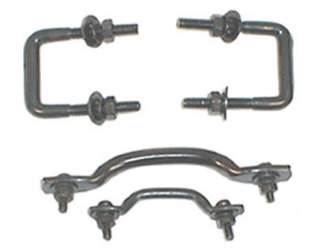 Windshield Tie Down Kit Black 55-95 Jeep CJ/Wrangler YJ Rugged Ridge