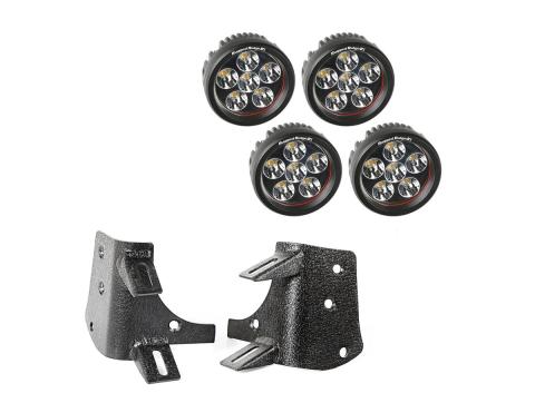 Light Kit Dual A-Pillar 3.5 Inch Round 97-06 Jeep Wrangler TJ/LJ Rugged Ridge