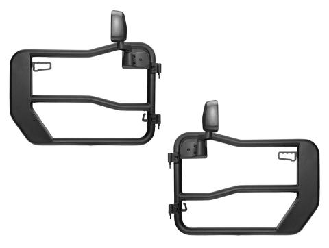 Fortis Front Tube Doors with Mirrors 18-Present Jeep Wrangler / 20-Present Gladiator Rugged Ridge