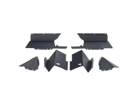 Inner Fender Liners Rear Aluminum Blk 20-Present Jeep Gladiator JT Rugged Ridge