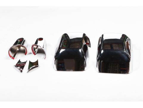 Door Mirror Arm Cover Kit Chrome 4 Piece 07-18 Wrangler JK Rugged Ridge
