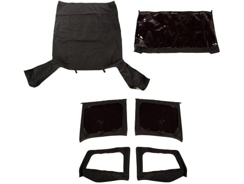 Montana Soft Top Door Skins Black Diamond Tinted 88-95 Wrangler YJ Rugged Ridge
