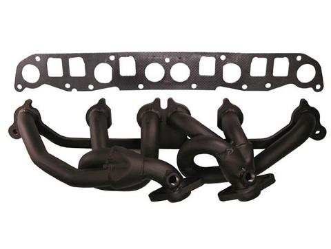 Exhaust Header Steel Black 99-06 Jeep XJ/ZJ/TJ 4.0L Rugged Ridge