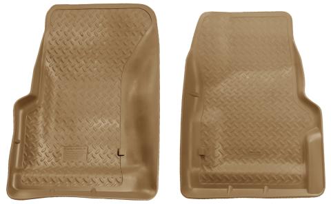 Classic Style Front Floor Liners For 1997-2006 Jeep Wrangler Tan Husky Liners