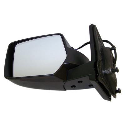 Black ; Left Power, Manual Folding Mirror for 2007-2010 Jeep MK Patriot Crown Automotive