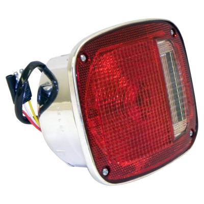 Right Tail Lamp w/ Chrome Body for Jeep 1976-1980 CJ-5, CJ-7 Crown Automotive