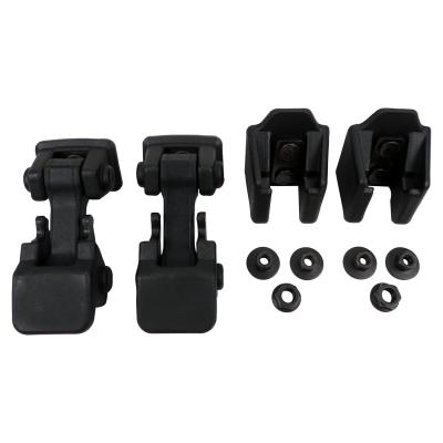 Black Hood Catch Kit for 97-06 Jeep TJ Wrangler, L & R (2 Catches & 2 Brackets) Crown Automotive