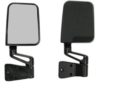 Door Mirror Kit Pair Black 87-02 Jeep Wrangler YJ/TJ Rugged Ridge