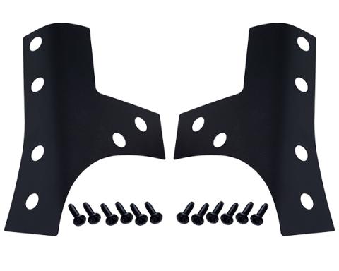 Jeep JK Windshield Support Overlays Pair 07-18 Wrangler JK Textured Black Kentrol