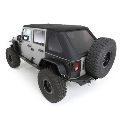 Bowless Combo Top W/Tinted Windows Black Diamond 07-18 Wrangler JK 4 Door Smittybilt