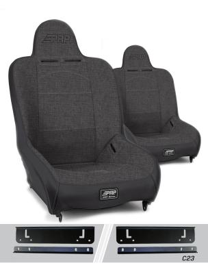 Premier High Back Suspension Seats Kit for 97-02 Jeep Wrangler TJ Pair Gray PRP Seats
