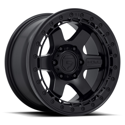 Aluminum Wheels 17X8.5 Block Beadlock D122 6 On 139.7 Matte Black Matte Black Ring 106.1 Bore 0 Offset 6 Spoke Fuel Off Road Wheels