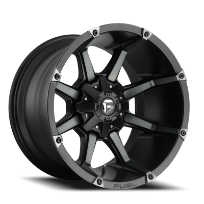Aluminum Wheels 18X9 Coupler D556 8 On 165.1 Matte Black/Machined Dark Tint 125.2 Bore 1 Offset 8 Spoke Fuel Off Road Wheels