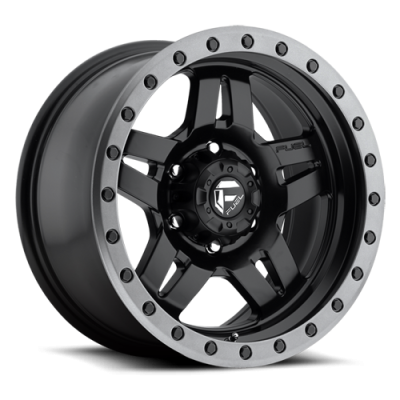 Aluminum Wheels 17X8.5 Anza D557 6 On 139.7 Matte Black 108 Bore 6 Offset 5 Spoke Fuel Off Road Wheels