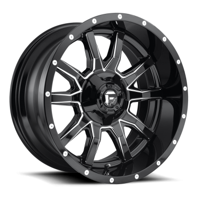 Aluminum Wheels 18X9 Vandal D627 6 On 135/6 On 139.7 Gloss Black Milled 106.1 Bore -12 Offset Fuel Off Road Wheels