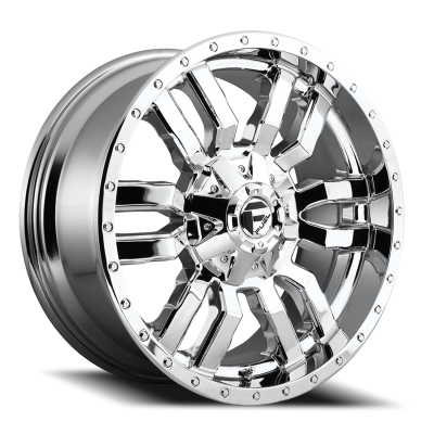 Aluminum Wheels 20X9 Sledge D631 8 On 170 Chrome Plated 125.1 Bore 1 Offset Fuel Off Road Wheels