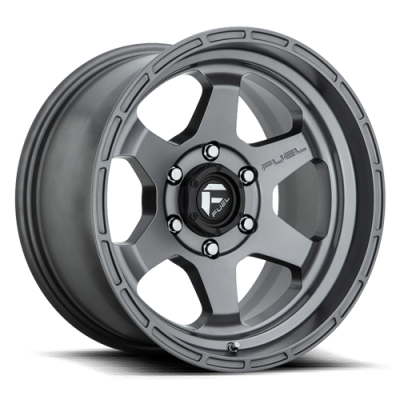Aluminum Wheels 18X9 Shok D665 6 On 114.3 Matte Anthracite Gray 66.06 Bore 1 Offset Fuel Off Road Wheels