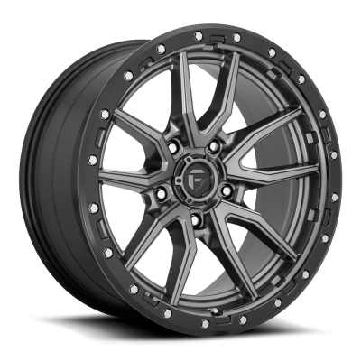 Aluminum Wheels 18X9 Rebel D680 5 On 127 Matte Gunmetal Gray Black Bead Ring 71.5 Bore -12 Offset Fuel Off Road Wheels