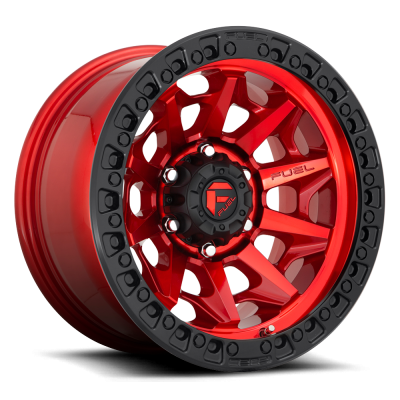 Aluminum Wheels 18X9 Covert D695 5 On 139.7 Candy Red Black Bead Ring 87.1 Bore 1 Offset Multi Spoke Fuel Off Road Wheels
