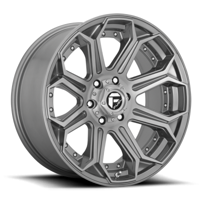 Aluminum Wheels 20X9 Siege D705 6 On 139.7 Brushed Gunmetal Gray Tinted Clear 106.1 Bore 1 Offset Fuel Off Road Wheels
