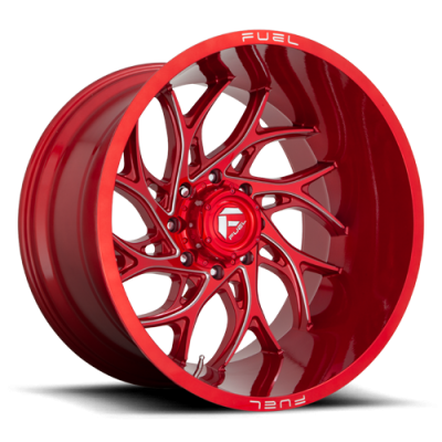 Aluminum Wheels 24X12 Runner D742 6 On 135 Candy Red Milled 87.1 Bore -44 Offset Fuel Off Road Wheels