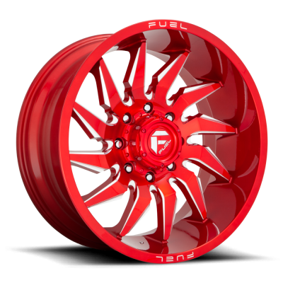 Aluminum Wheels 24X12 Saber D745 6 On 135 Candy Red Milled 87.1 Bore -44 Offset Fuel Off Road Wheels
