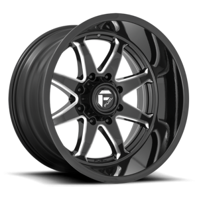 Aluminum Wheels 20X9 Hammer D749 8 On 165.1 Gloss Black Milled 125.2 Bore 1 Offset Fuel Off Road Wheels