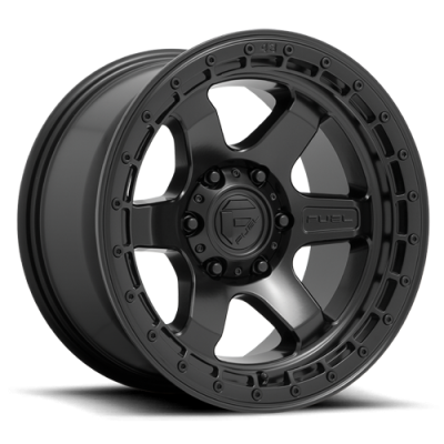 Aluminum Wheels 18X9 Block D750 6 On 120 Matte Black/Black Ring 67 Bore 1 Offset 6 Spoke Fuel Off Road Wheels