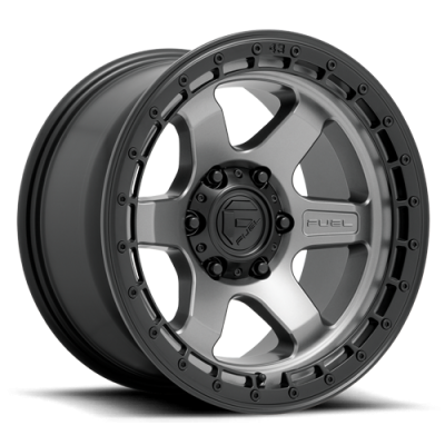 Aluminum Wheels 18X9 Block D752 6 On 135 Gunmetal Gray/Black Ring 87.1 Bore -12 Offset 6 Spoke Fuel Off Road Wheels