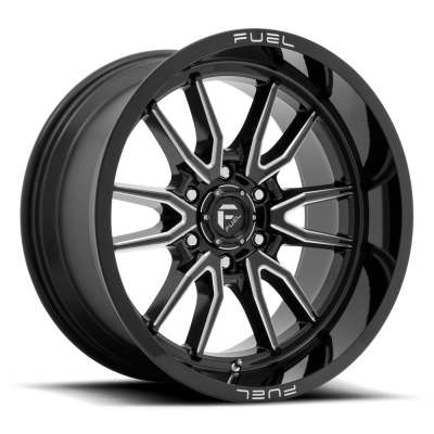 Aluminum Wheels 17X9 Clash 6 D761 6 On 135 Gloss Black Milled 87.1 Bore 1 Offset Multi Spoke Fuel Off Road Wheels