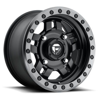 Aluminum Wheels 15X7 Anza UTV D917 4 On 136 Matte Black Beadlock 110.2 Bore 38 Offset 5 Spoke Fuel Off Road Wheels