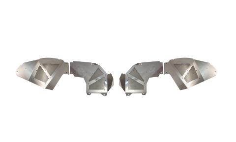 Jeep JL Inner Fenders For 18-Current Wrangler JL,  2020-Current JT Gladiator Front Pair Aluminum Raw Fishbone Offroad