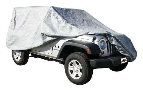 Gray 3 Layer Full Car Cover for Jeep JK Wrangler 4DR and BU Renegade RT Off Road