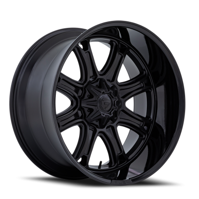 Aluminum Wheels 20X10 Darkstar FC853MB 8 On 170 Matte Black/Gloss Black Lip 125.1 Bore -18 Offset Fuel Off Road Wheels