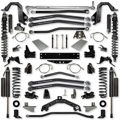4.5 Inch X-Factor X2 Rear 6 Inch Stretch Coilover Long-Arm Suspension System for Jeep Wrangler JK Rock Krawler