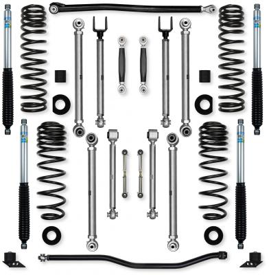 3.5 Inch X-Factor PRO No Limits Mid-Arm System for Jeep Wrangler JLU 392 With Bilstein Shocks Rock Krawler