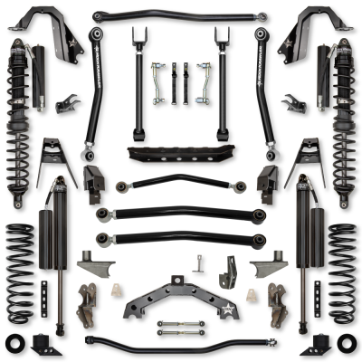 3.5 Inch T-Rex Coilover w/ 6 Inch Rear Stretch Hybrid System For Jeep Wrangler JL Comp Stage 1 Rock Krawler
