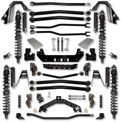 4.5 Inch Adventure X2 Coilover Long-Arm Suspension System for Jeep Wrangler JLU Diesel Models Trail Runner System Stage 1 Rock Krawler