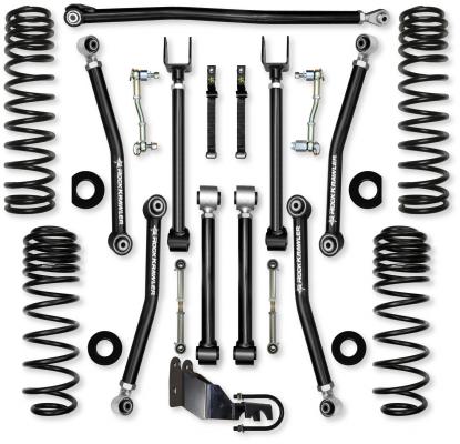 4.5 Inch Adventure X Mid-Arm Suspension System for Jeep Wrangler JLU Gas Models With No Shocks Rock Krawler