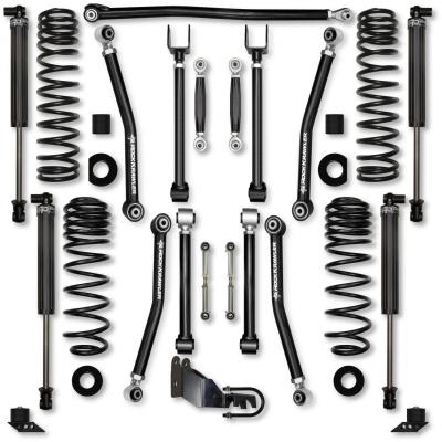 4.5 Inch Adventure X No Limits Mid-Arm Suspension System for Jeep Wrangler JL Gas Models With IFP Shocks Rock Krawler
