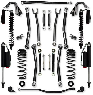 4.5 Inch X-Factor Coilover No Limits Mid-Arm Suspension System for Jeep Wrangler JLU 392 Models Comp System Stage 2 Rock Krawler