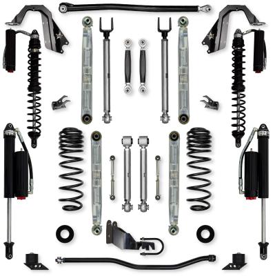 4.5 Inch X-Factor Pro Elite Coilover No Limits Mid-Arm Suspension System for Jeep Wrangler JLU Gas Models Comp System Stage 2 Rock Krawler