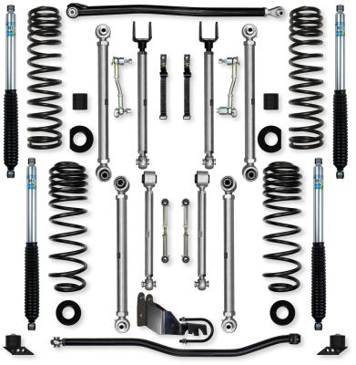 4.5 Inch X-Factor PRO Mid-Arm Suspension System for Jeep Wrangler JLU Diesel Models With Bilstein Shocks Rock Krawler