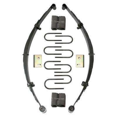 Lift Kit 3.5-4 Inch Lift 84-91 Jeep Grand Wagoneer Includes Front Leaf Springs Front Bushing Kit Track Bar Relocation Bracket Front/Rear U Bolt Kits Rear Block Skyjacker