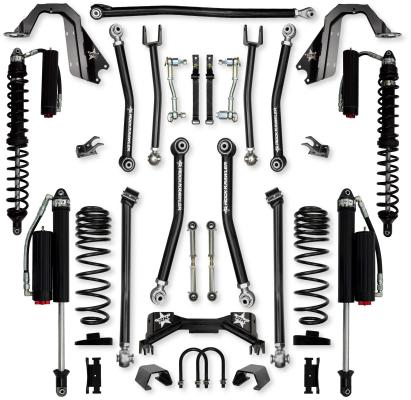 3.0 Inch Pro X Coilover Mid-Arm Suspension System for Jeep Gladiator JT Gas Models Comp System Stage 2 Rock Krawler