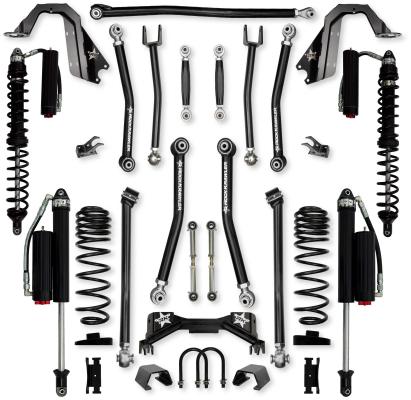 3.0 Inch Pro X Coilover No Limits Mid-Arm System for Jeep Gladiator JT Gas Models Comp System Stage 2 Rock Krawler